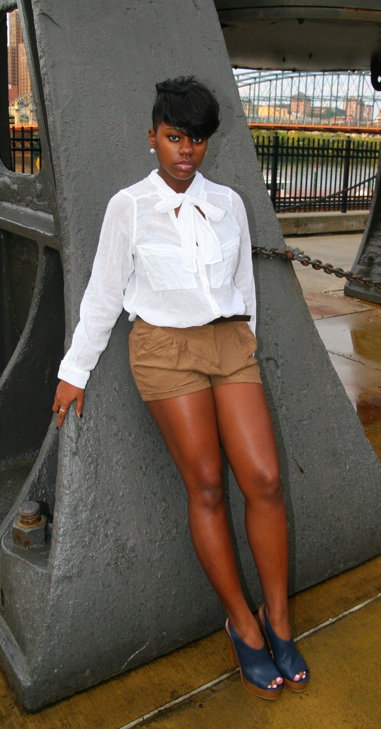 Female model photo shoot of Bria Bates in Station Square, Pittsburgh Pa