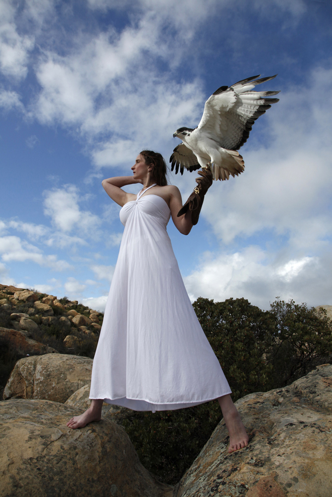 Female model photo shoot of Hawk and Model by Ira Meyer in Santa Barbara