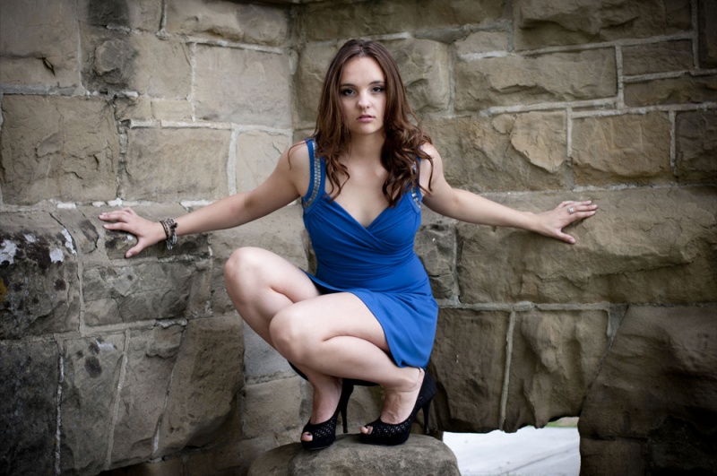 Female model photo shoot of Maryna Dakhno in Rundle Ruins