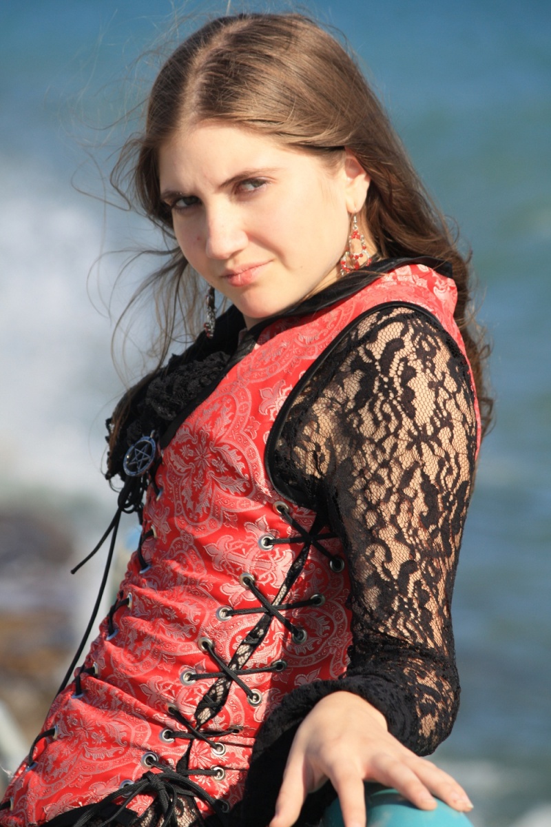 Female model photo shoot of Katherine Gentner in Lake Michigan