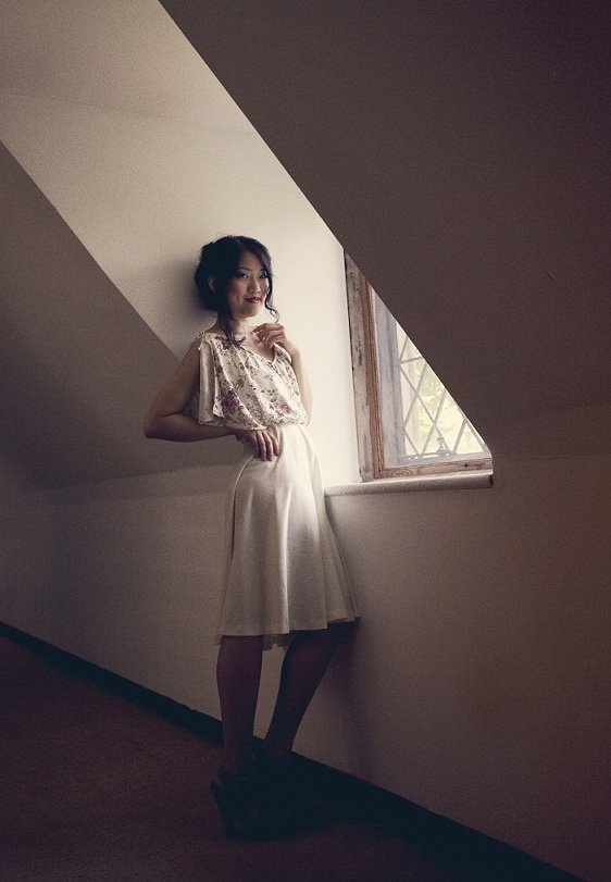 Female model photo shoot of Lira Yin by CATE SCAGLIONE, makeup by Shea Morgan