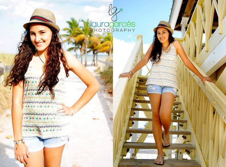 Female model photo shoot of LauraGarces Photography in Crandon Park Beach, FL