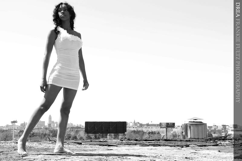 Female model photo shoot of Drea Carter in Roof Top