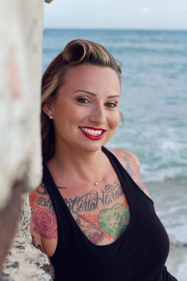 Female model photo shoot of TattooedMedic in Barbers Point, Oahu Hawaii