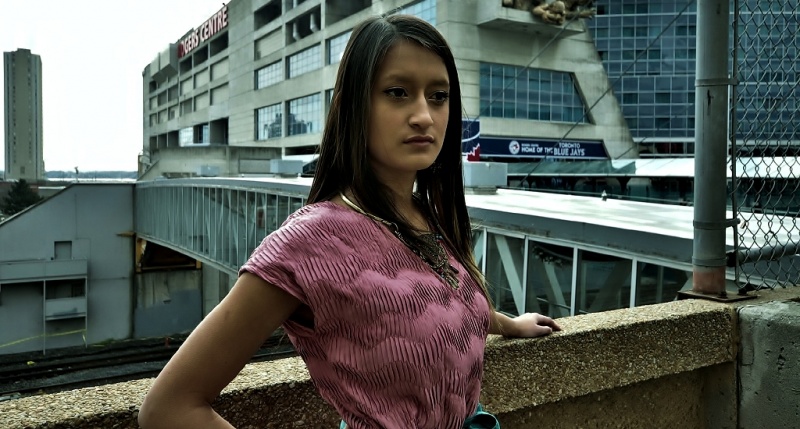 Female model photo shoot of GiovannaButt in CN Tower , toronto