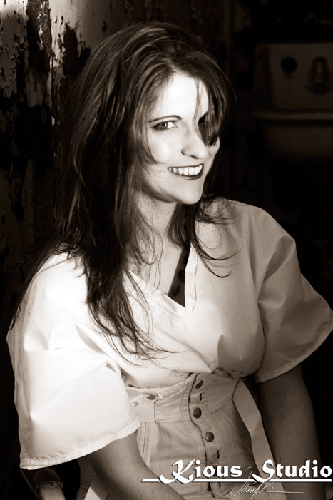 Female model photo shoot of Mia LoVayne in Mansfield Reformatory