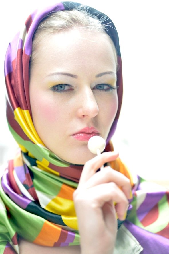 Female model photo shoot of Greta Bernotaite in London, makeup by Kamile Serstkova