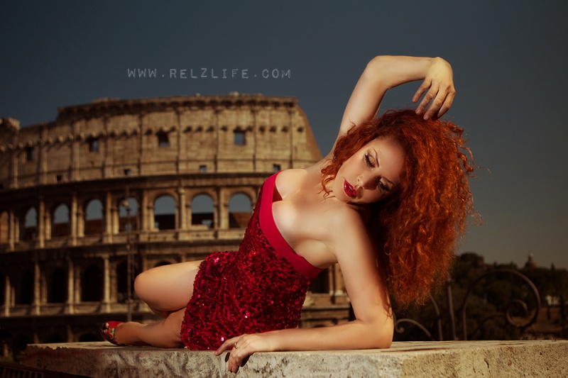 Male and Female model photo shoot of Relz Life  and klarika in The Coliseum, Rome Italy