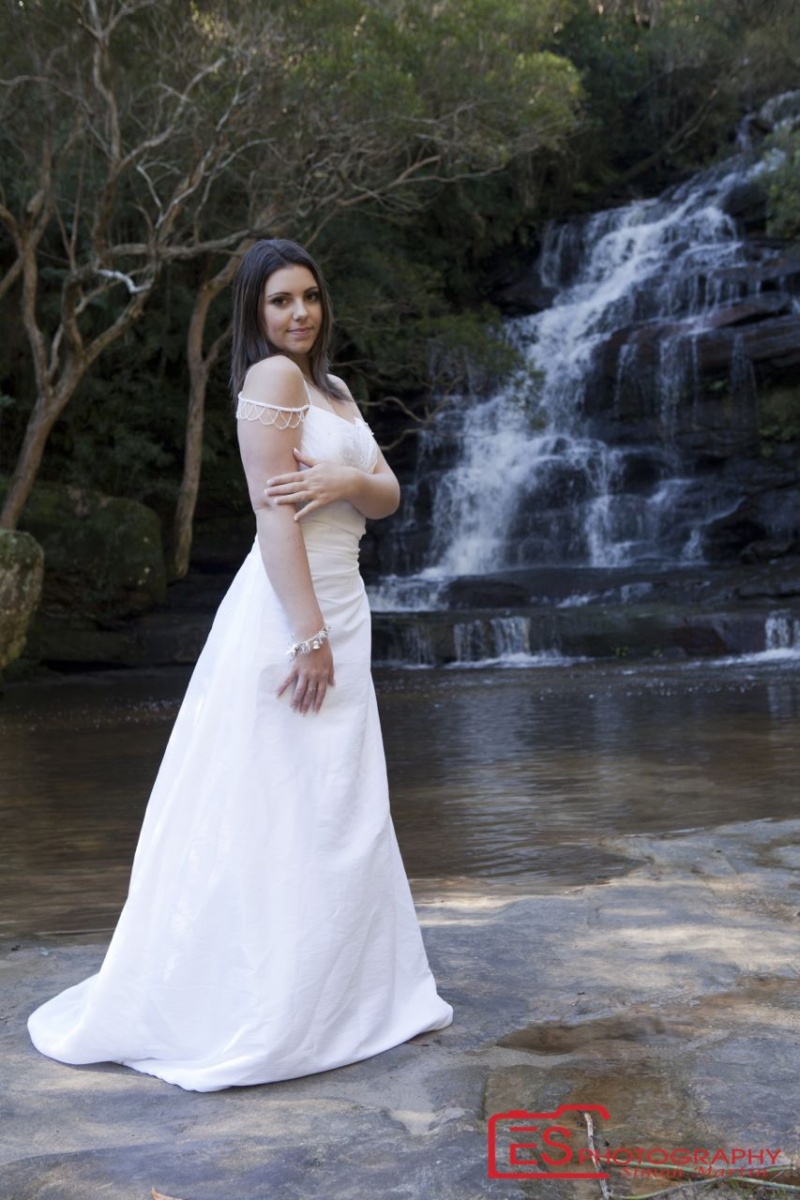 Male and Female model photo shoot of ESPhotography and Amber Bryant in Somersby Falls, makeup by Stephanie Paul