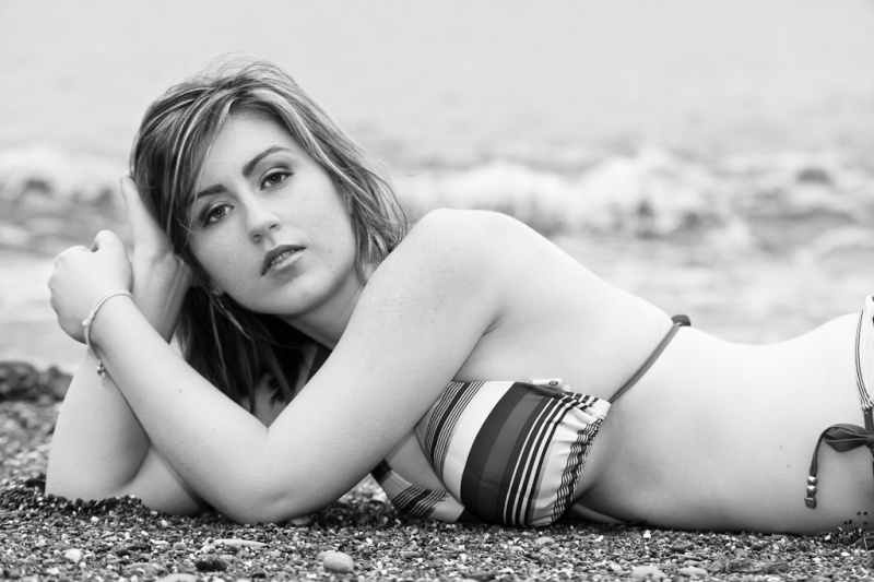 Female model photo shoot of Marybeth93 by Sean Kavanagh Photo in Donabate Beach, makeup by Kelliemarie_Mua
