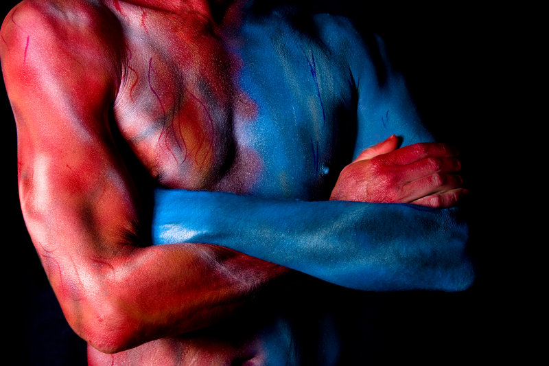 Male model photo shoot of Extreme Body Art and justmeina