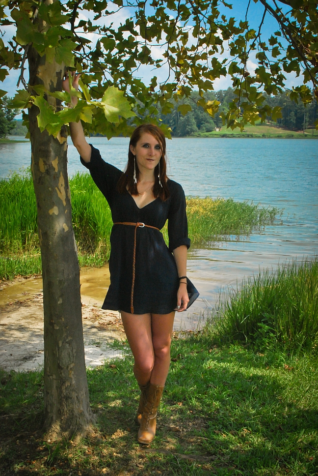 Female model photo shoot of Ashe Johnson in Acworth Lake.
