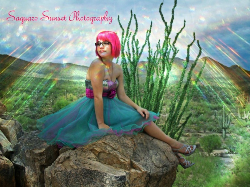 Female model photo shoot of Saguaro Sunset Photo