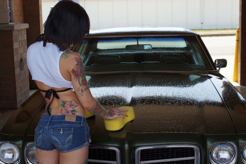 Male and Female model photo shoot of Cbus Photos and Chanell Ann in Mystery Carwash