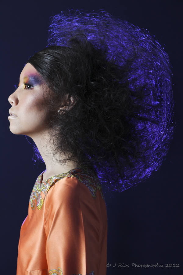 Female model photo shoot of Hnub by J Rios Photography, hair styled by Sylvia J Stankowski, makeup by Vanexa Yang