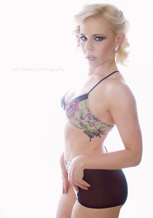 Female model photo shoot of Erin Dawson Photography and Mandily, clothing designed by teddys underthings