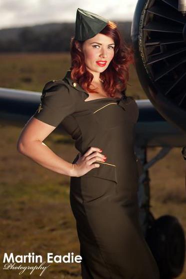 Female model photo shoot of Kat Flesfader in Cranbourne Air Field