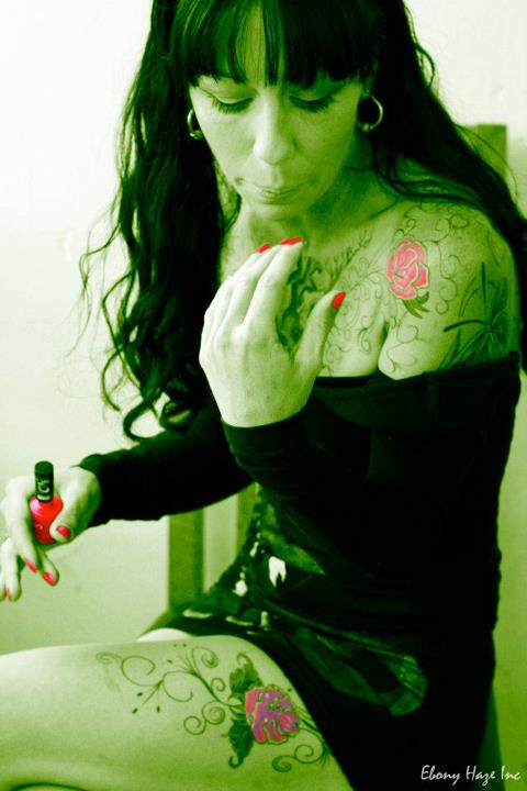 Female model photo shoot of lil miss ink by Ebony Haze Inc LDN 
