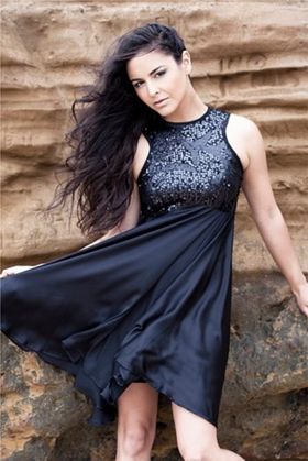 Female model photo shoot of Laree7 in Black Rock, Melbourne, clothing designed by Dizingof