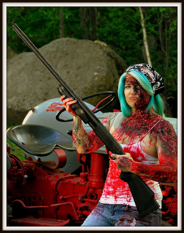 Female model photo shoot of C Smith SFX and Miss Mischief in Tiverton, RI