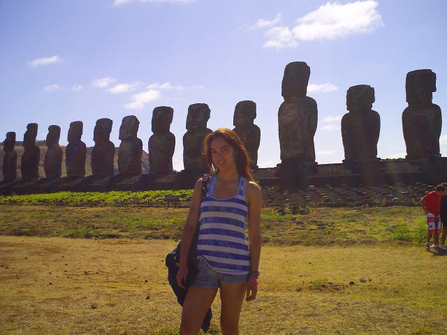 Female model photo shoot of claire knight in Easter Island, Chile