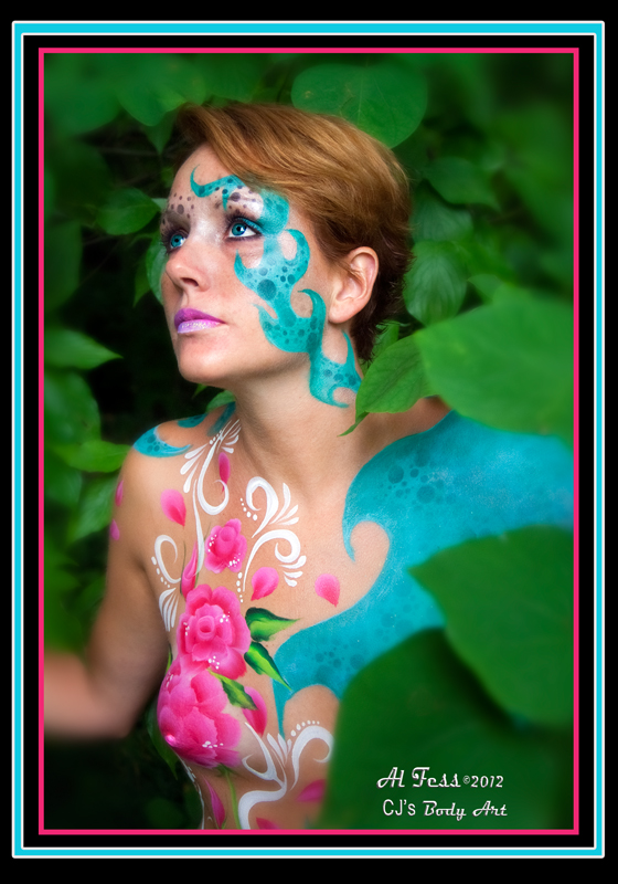 Female model photo shoot of MissyC25 by Al Fess in Berea, Ohio, body painted by CJ Benware