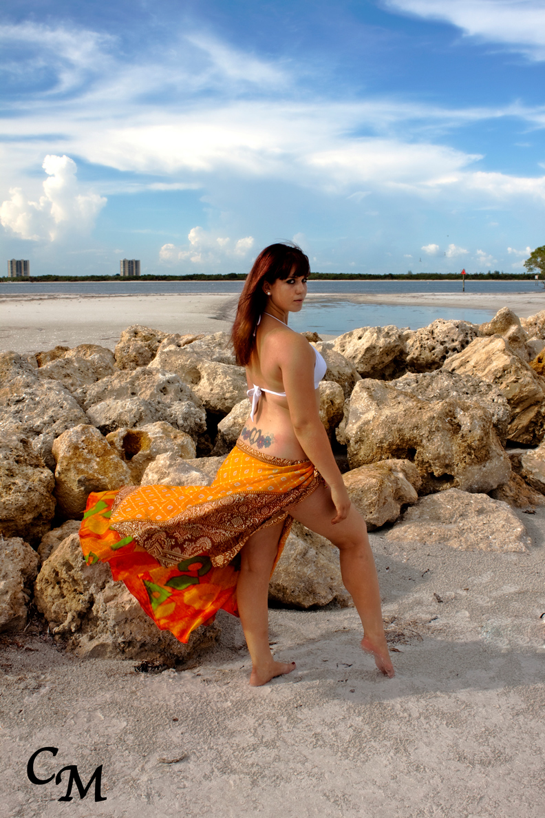 Female model photo shoot of Cats Meow in Fort Myers Beach Florida