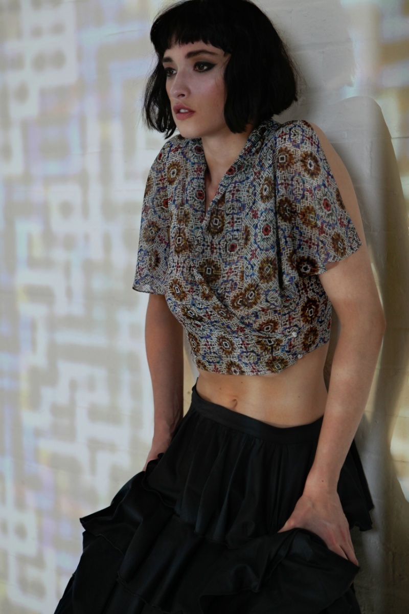 Female model photo shoot of VeraDaSilva in London, clothing designed by Asudari 