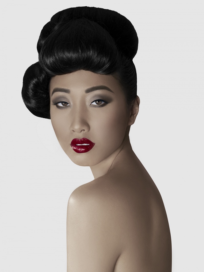 Female model photo shoot of Chun-lin H in Parammatta, makeup by WadeAmblerHairandmakeup