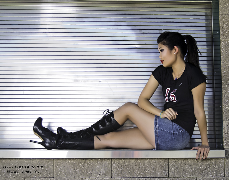 Female model photo shoot of Telili Photography and a r i e l 