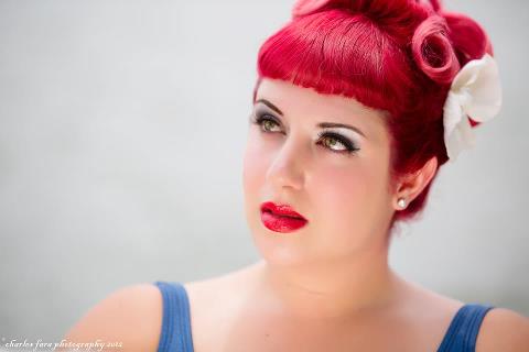 Female model photo shoot of Shannon OLovely, hair styled by Betties Revenge, makeup by Fatale Makeup Artistry
