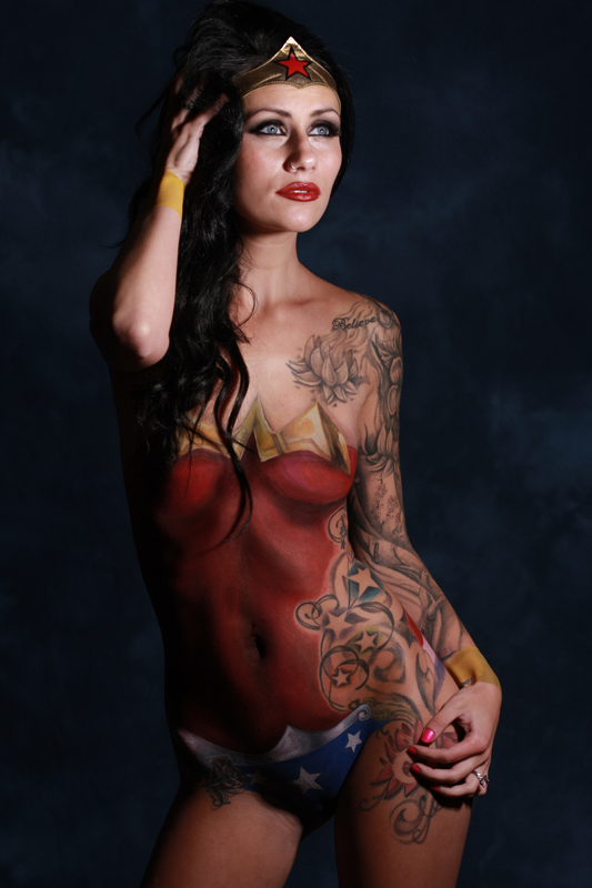 Female model photo shoot of Paint The Body
