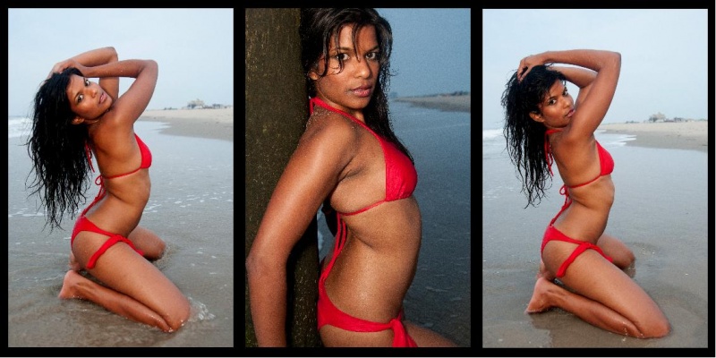 Female model photo shoot of Surekha by DScans in Ventnow Beach, NJ