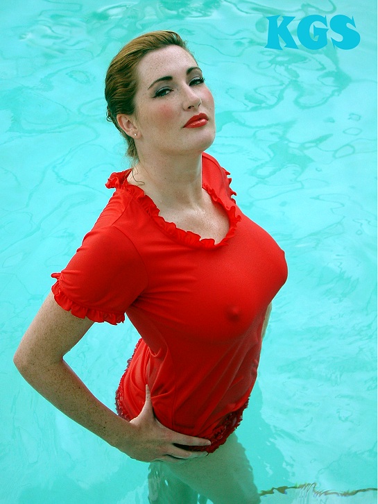 Male and Female model photo shoot of KoolGirlieStuff and Diana Lauren Cory in in a nice cool swimming pool........