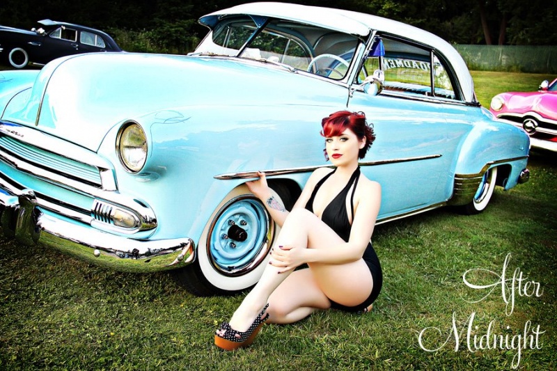 Female model photo shoot of Ember Sky  in Road Men Car Club Fife WA