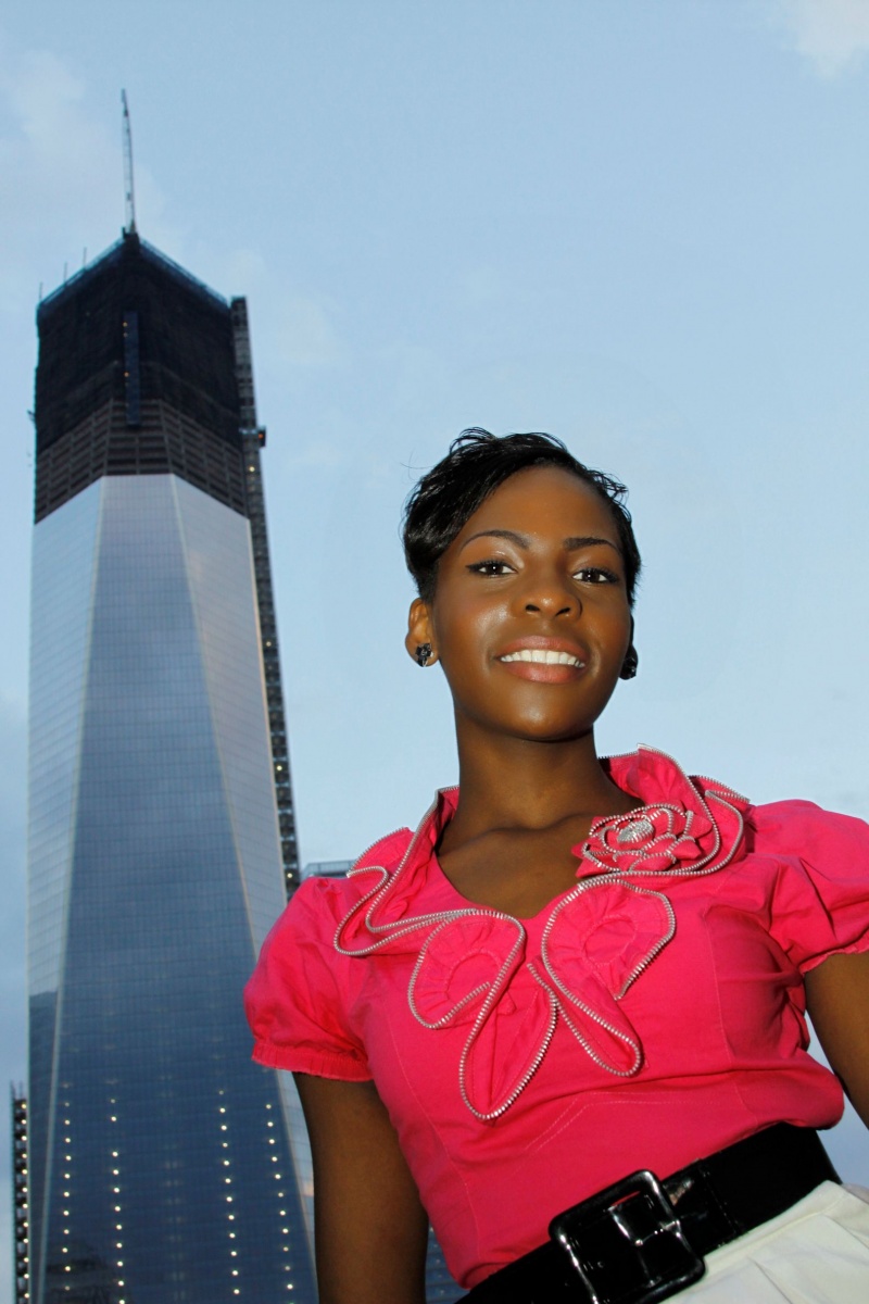 Male and Female model photo shoot of Fotos-By-Anthony and sania hyatt in Freedom Tower NYC