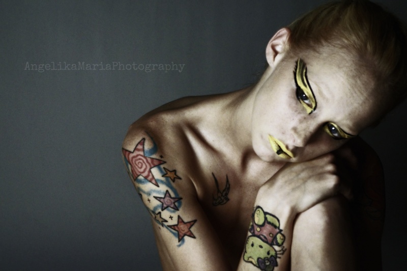 Female model photo shoot of Angelika Maria  and A M Y   B, makeup by Angelika Maria - MUA 
