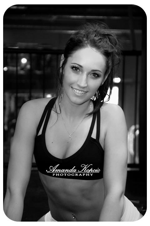 Female model photo shoot of Sabina  in The Fitness Club -London, Ontario
