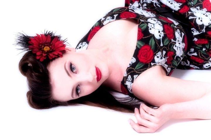 Female model photo shoot of Candi O by Laura Dark Photography, hair styled by Synthetic Rebellion, makeup by Makeup Vamp