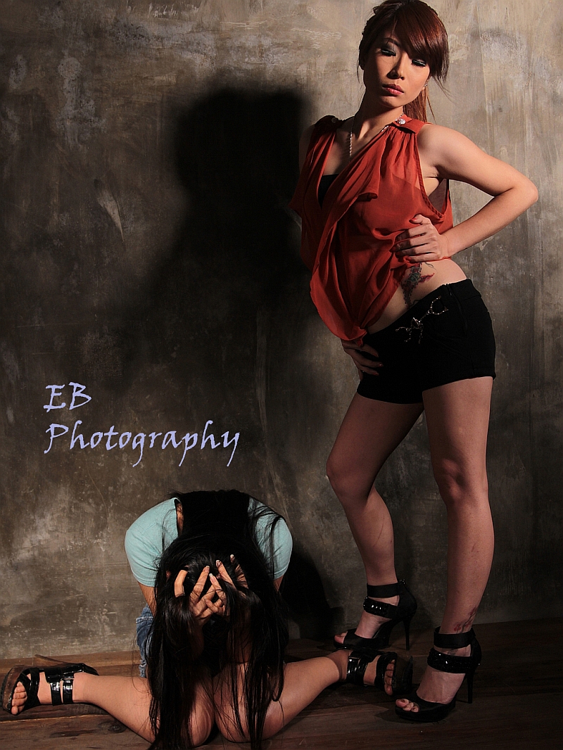 Male and Female model photo shoot of Eric Bees and AbbieLiu in Studio 8, Jakarta