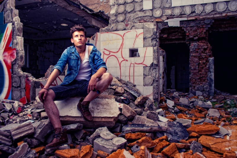Male model photo shoot of Marcin Michalak in Poznań. Poland