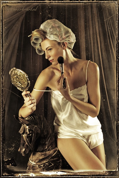 Female model photo shoot of Miss Libertas by Edwin van Bokhoven, body painted by Monique van Body Art