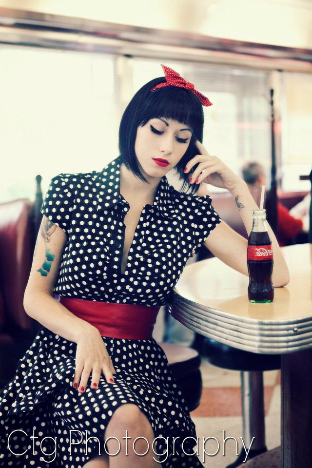 Female model photo shoot of Ada Braun in Apollo Diner
