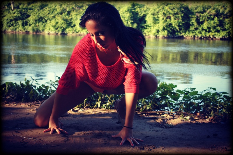 Female model photo shoot of Catherina Garcia  by BlkAplStudios in riverwork