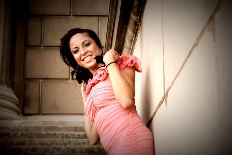 Female model photo shoot of Catherina Garcia  by BlkAplStudios in Stairway
