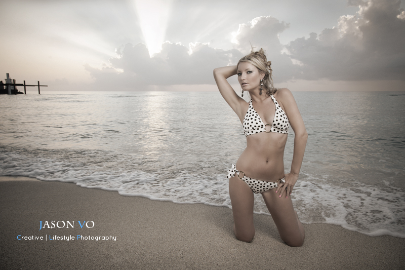 Male and Female model photo shoot of JVo Photography and polina in Sunny Isles Beach, FL