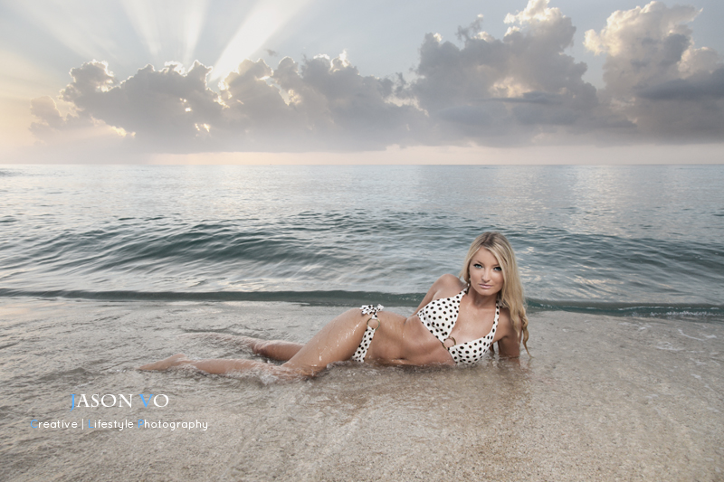 Male and Female model photo shoot of JVo Photography and polina in Sunny Isles Beach, FL