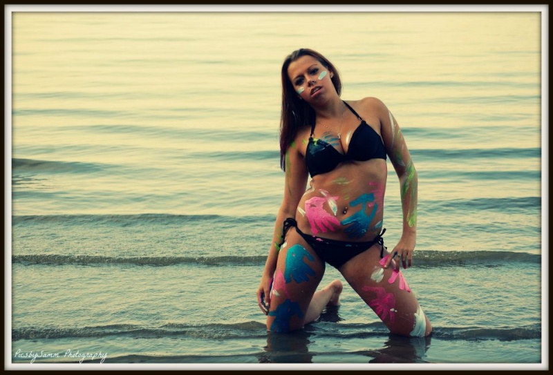 Female model photo shoot of Kayla Ostrander in Kingston Point Beach, Ny