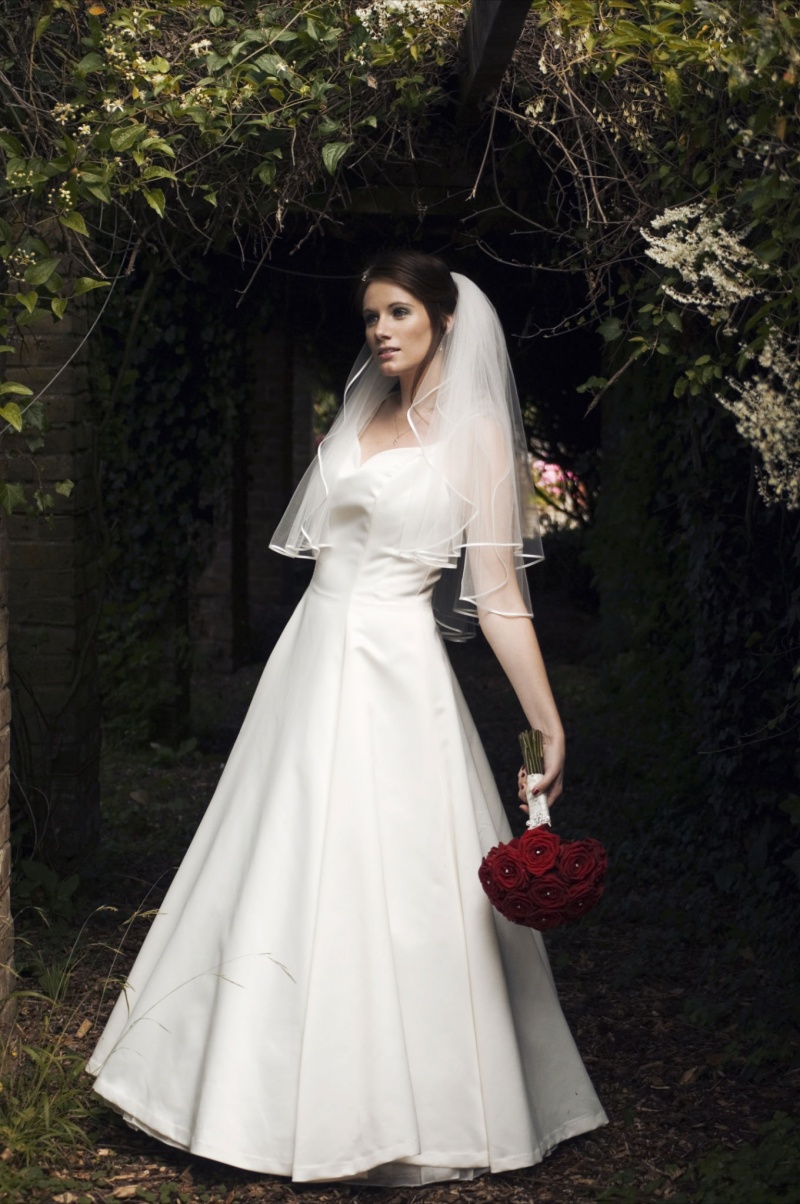 Female model photo shoot of Pastel Shades Bridal 