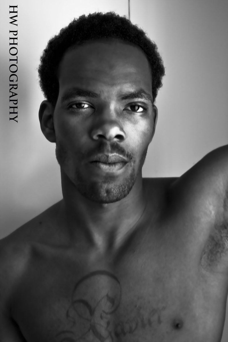 Male model photo shoot of Model Saahir by Horacio Hamlet 